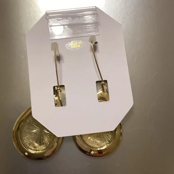 NWT ⚜️💙⚜️ Mia Charro Floral Ceramic Tile Teardrop Earrings - Picture 5 of 11